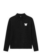 WOOD WOOD Wwtay Half Zipper 25081 Svart