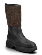 Copenhagen Studios Cph563 Leather Mix Teddy Black/Brown Svart