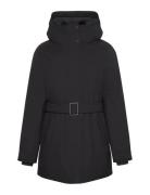 Calvin Klein Belted Matte Quilted Jacket With Brun