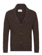 Lindbergh Lambswool Shawlcollar Cardigan Brun