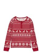 Vero Moda Girl Vmchris Ls Button Top Jrs Xmas Girl Röd