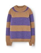 THE ANIMALS OBSERVATORY Stripes Beife Boxfish Sweater Lila