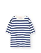 THE ANIMALS OBSERVATORY Stripes Navy Collie T-Shirt Blå