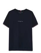 Tommy Hilfiger Tommy Logo Tipped Tee Marinblå
