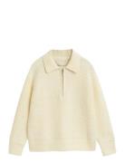 GANT Cotton Texture Half Zip Vit