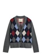GANT Argyle V-Neck Cardigan Multi/patterned