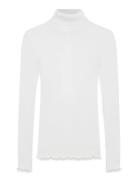 Rosemunde Rwbeatha Silk Ls Rollneck T-Shirt Kräm