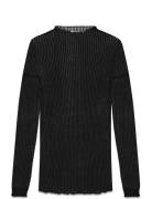 Rosemunde Rwbelize Silk Ls T-Neck T-Shirt Svart