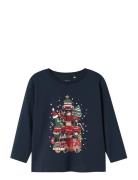 Name It Nmmrejulli Nreg Ls Top Box Marinblå