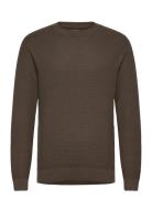 Jack & J S Jprblubarkley Knit Crew Neck Ch Ln Brun