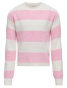 Kids Only Kogfranca Short L/S Stripe Knt Noos Rosa