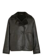 Vila Vikadera L/S Shearling Jacket Svart