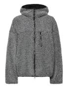 Weekday Over D Zip-Up Pile Hoodie Grå
