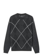 Mads Nørgaard Comfy Wool Adam Argyle Knit Grå