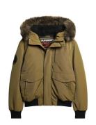 Superdry Everest Hooded Puffer Bomber Khaki Green