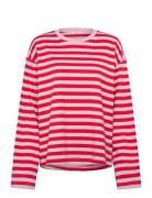 Monki Long-Sleeved Cotton T-Shirt Rosa
