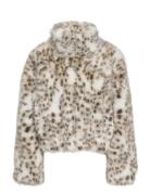 ONLY Onljanis Life Faux Fur Leo Jacket Cc Otw Grå