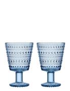 Iittala Kastehelmi Univ. Glass 26Cl Aqua 2Pcs Blå