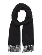 Lauren Ralph Lauren Wool-Cashmere Herringb Scarf Svart