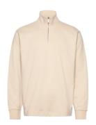 Selected Slhrelaxluke Ls Half Zip Sweat Noos Beige