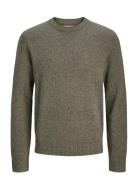 Jack & J S Jprblulambswool Knit Crew Neck Grå