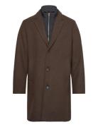 Lindbergh Detachable Collar Lapel Coat Brun
