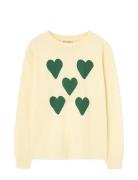 THE ANIMALS OBSERVATORY Hearts Yellow Dof Lonf Sleeve T-Shirt Gul