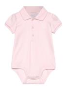 Ralph Lauren Baby 40/1 Interlock-Sskyst-Op-Bdy Rosa