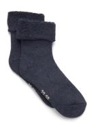 Minymo Cozy Velour Socks Marinblå