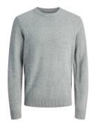 Jack & J S Jprcclambswool Knit Crew Neck Ln Grå