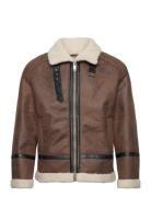 Lindbergh Faux Shearling Jacket Brun