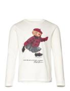 Ralph Lauren Kids Polo Bear Cotton Long-Sleeve Tee Vit