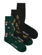 Jack & J S Jacxmas Animals Socks 3 Pack Multi/patterned
