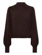 Bubbleroom Volume Sleeve Knitted Sweater Brun