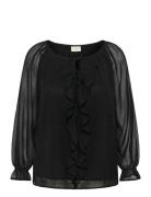 Kaffe Curve Kcmilanna Blouse Svart