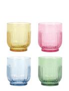 Aida Drinking Glasses - Coloured 4 Pcs Mix Pack 33.0 Cl Multi/patterne...