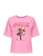 ONLY Carmakoma Carcoca Cola Xmas Life S/S Top Jrs Rosa