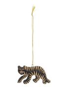 Anna + Nina Tiger Stripe Ornament Svart