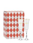 Anna + Nina Dry January Champagne Flute Set Of 2 Nude