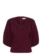 Soaked In Luxury Slmaybel Blouse 3/4 Burgundy