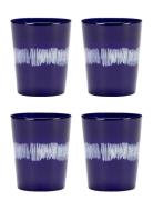 Serax Tea Cup 33Cl Dark Blue-White Feast By Ottolenghi Set/4 Blå