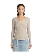G-Star Deep V Slim L\S Wmn Beige