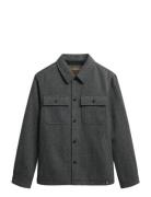 Superdry Merchant Herringb Overshirt Grå