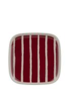 Marimekko Home Piccolo Plate 10X10Cm Burgundy