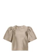 Vila Vishina 2/4 O-Neck Top/Dc/Ka Beige