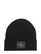 Calvin Klein Monologo Patch Beanie Svart