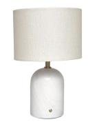 ENKEL LIVING Flair Mini Table Lamp White Marble Base Vit