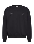 Mango 100% Cotton Sweatshirt Text Blå