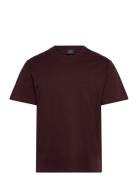 Mango Medium Weight Regular Fit T-Shirt Burgundy