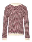 FUB Herringb Sweater Burgundy